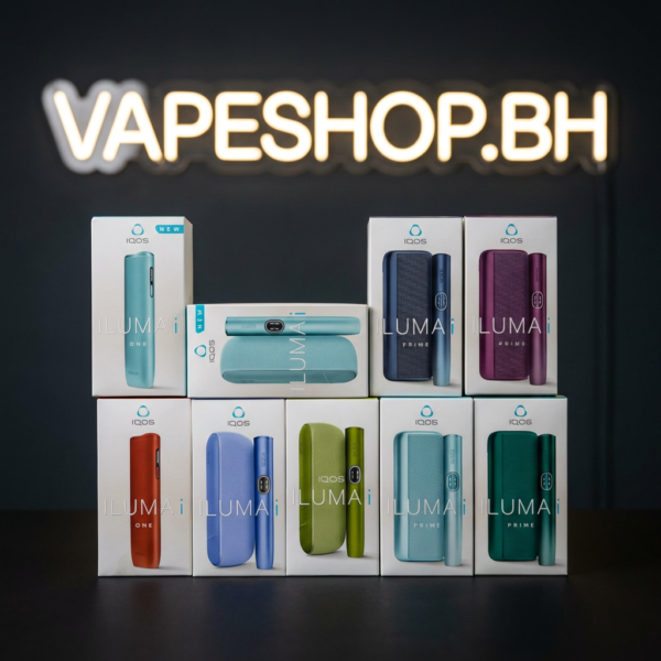 Sleek IQOS ILUMA i heated tobacco device in black matte finish, compact holder with Smartcore induction system for TEREA sticks, Bahrain.