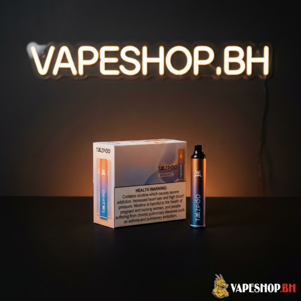 MOOSH Tazpod device in yellow, lightweight rechargeable pod system paired with 20mg prefilled pods.