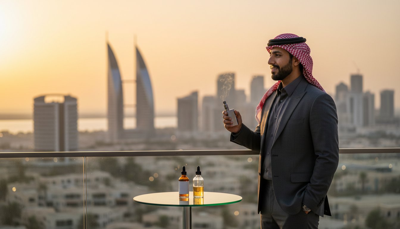 Vibrant salt nicotine e-liquid bottles in bahrain, showcasing smooth 20mg nic salts for pod vaping in 2026 guide.