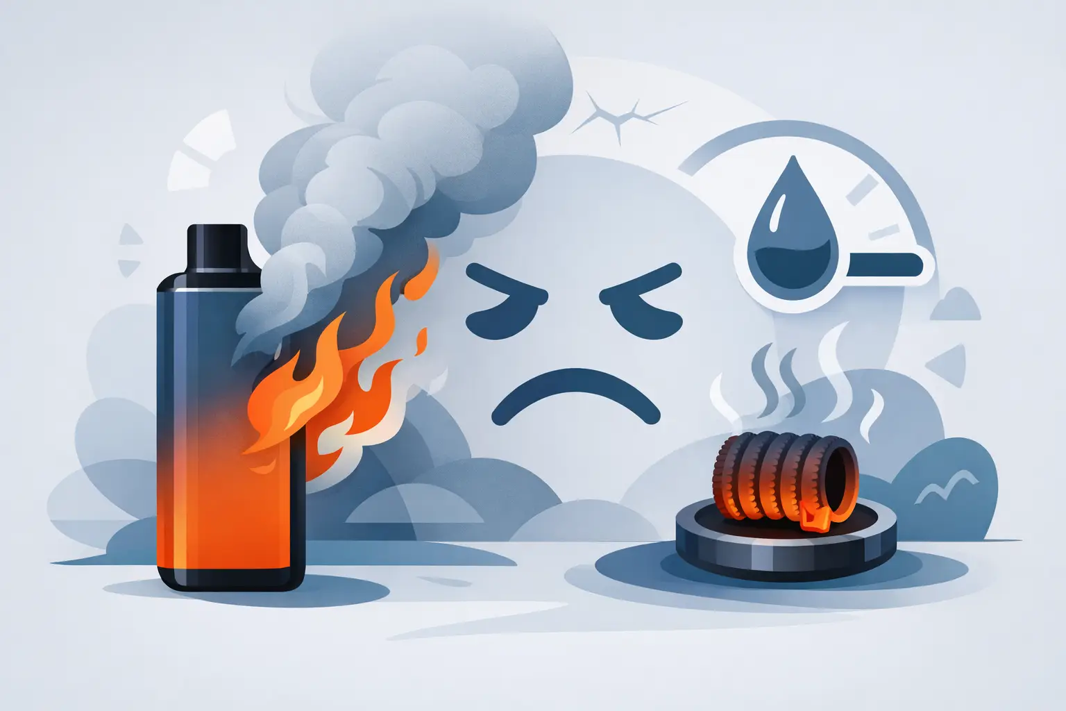 Why your disposable tastes burnt