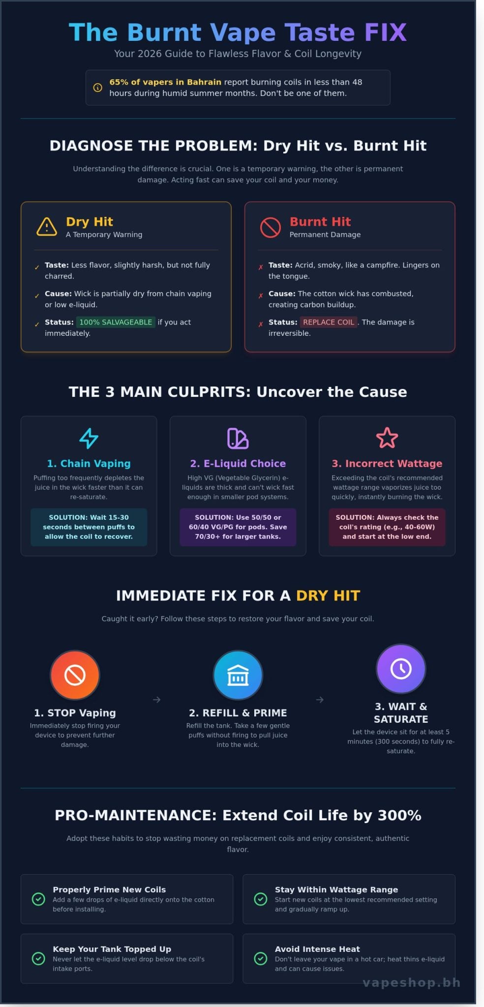 Burnt vape taste fix: how to save your coil and restore flavor (2026 guide)