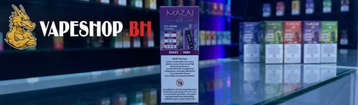 Top-down look at mazaj air 14000 puffs mouthpiece, ready for extended bahrain vape sessions.