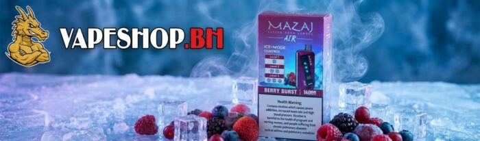 Dynamic angle of mazaj air 14000 puffs showcasing airflow features for bahrain disposable lovers.