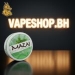 Mazaj Nicotine Pouches display with multiple tins, showcasing variety and compact Bahrain pack