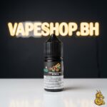 Close-up of TRAND Saltnic e-liquid bottle showing colorful flavor design and 30ml size