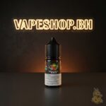 Angled view of TRAND Saltnic 30ml vape juice bottle highlighting premium label details