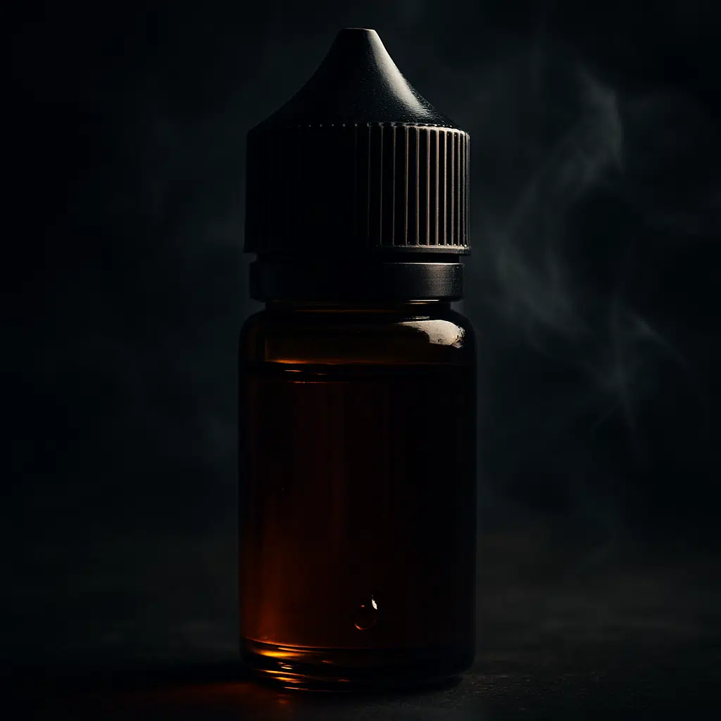 Bagera E-Liquids Freebase: The Ultimate Guide To Sub-Ohm Vaping In Bahrain 3 Bagera freebase e-liquid bottle close-up with vapor and dramatic lighting