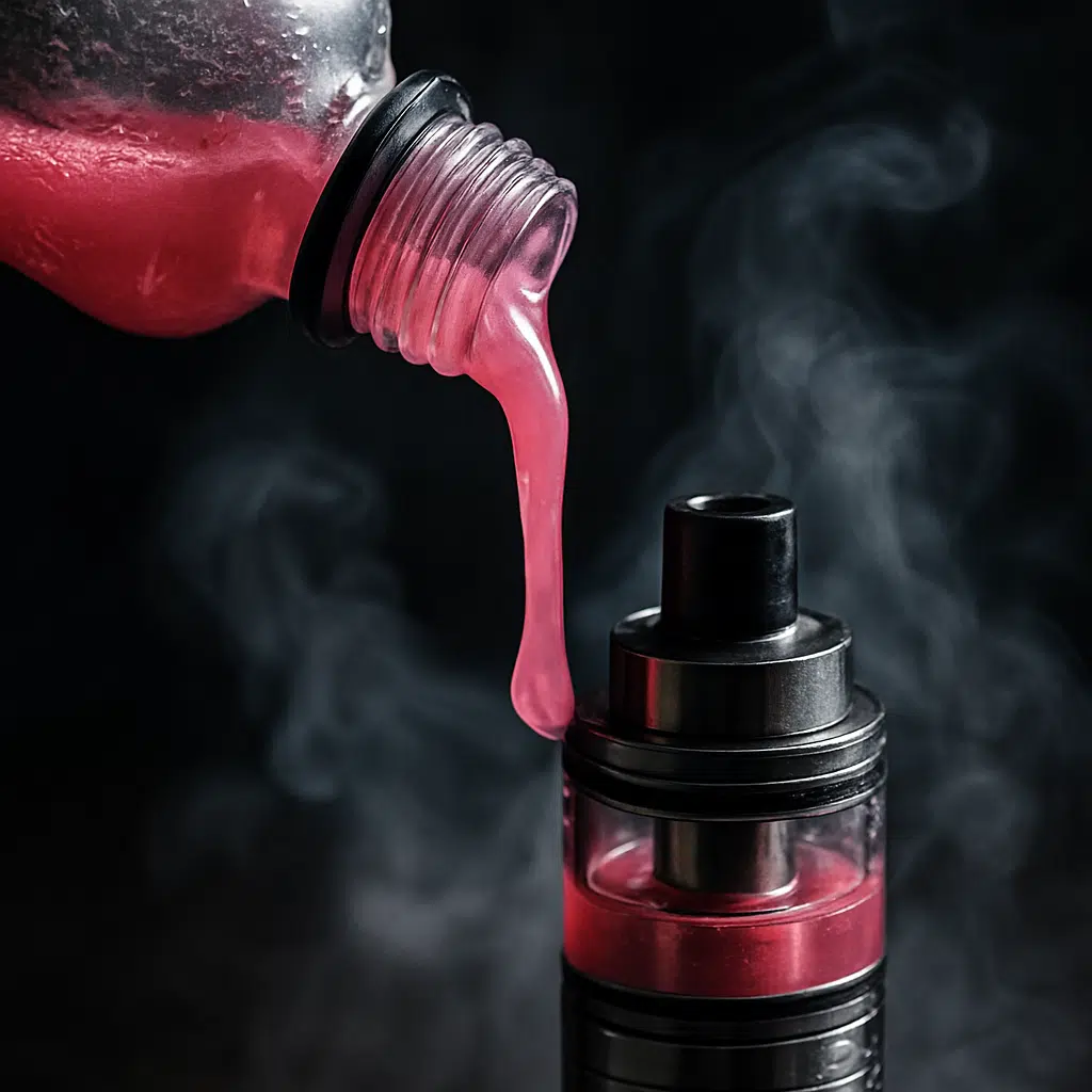 Bubblegum Kings Freebase E-Liquid Review: Cloud-Chasing Candy Vaping Guide 3 Bubblegum kings freebase e-liquid pour with authentic bubblegum sweetness and ice menthol vapor