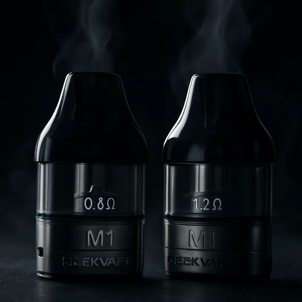 Geekvape M1 Cartridge Review: Complete Guide To Replacement Pods For Wenax Devices 3 Geekvape m1 cartridge pods in 0. 8ω and 1. 2ω resistances for wenax devices, showcasing fixed coil options.