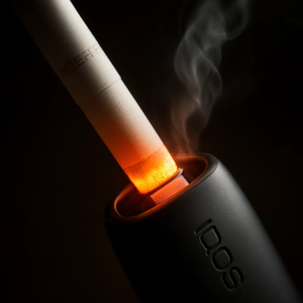 Heets Cigarettes In Bahrain: The Complete Guide To Heat-Not-Burn Tobacco Sticks 2 Inserting heets stick into iqos device in bahrain, heat-not-burn process detail