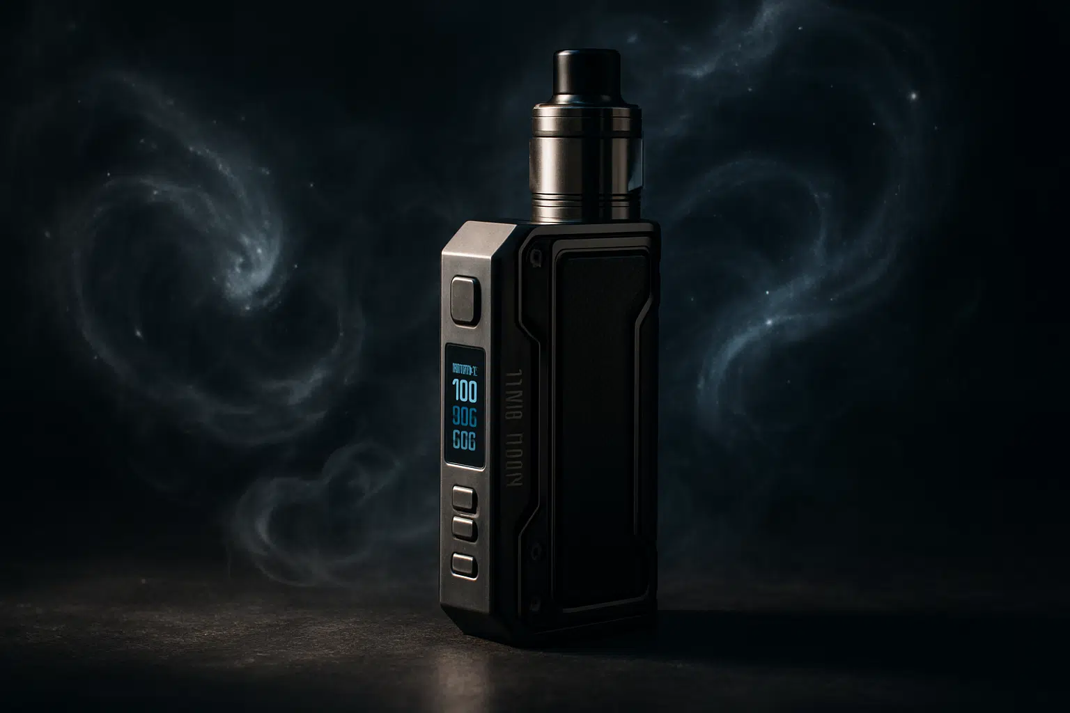 Lost vape premium vape devices hero image with cosmic vapor effects