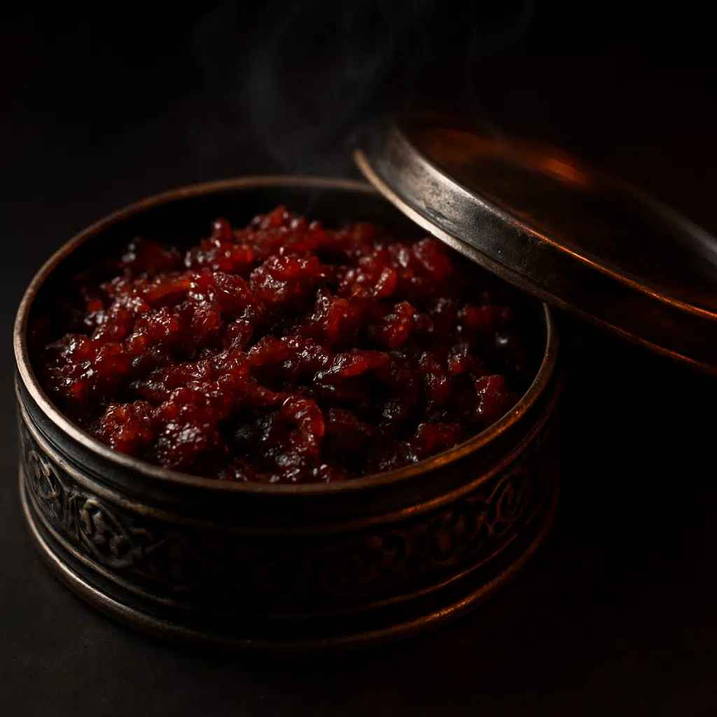 Mazaj Tin Wrap: Premium Hookah Tobacco Storage For Maximum Freshness 2 Mazaj tin wrap inline view: open tin showing fresh hookah tobacco for optimal flavor retention.