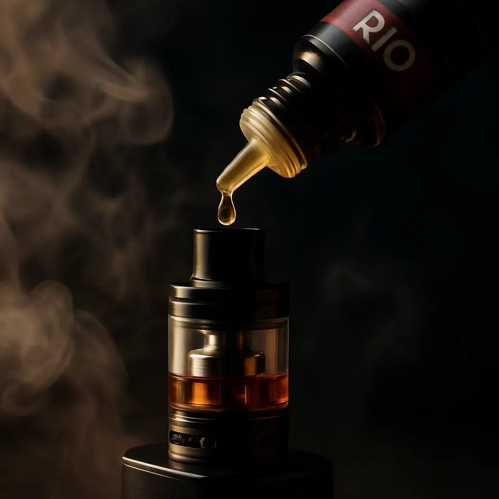 The Complete Freebase E-Liquid Buying Guide For Bahrain Vapers 3 Inline image of freebase e-liquid in sub-ohm vape tank setup for bahrain vapers