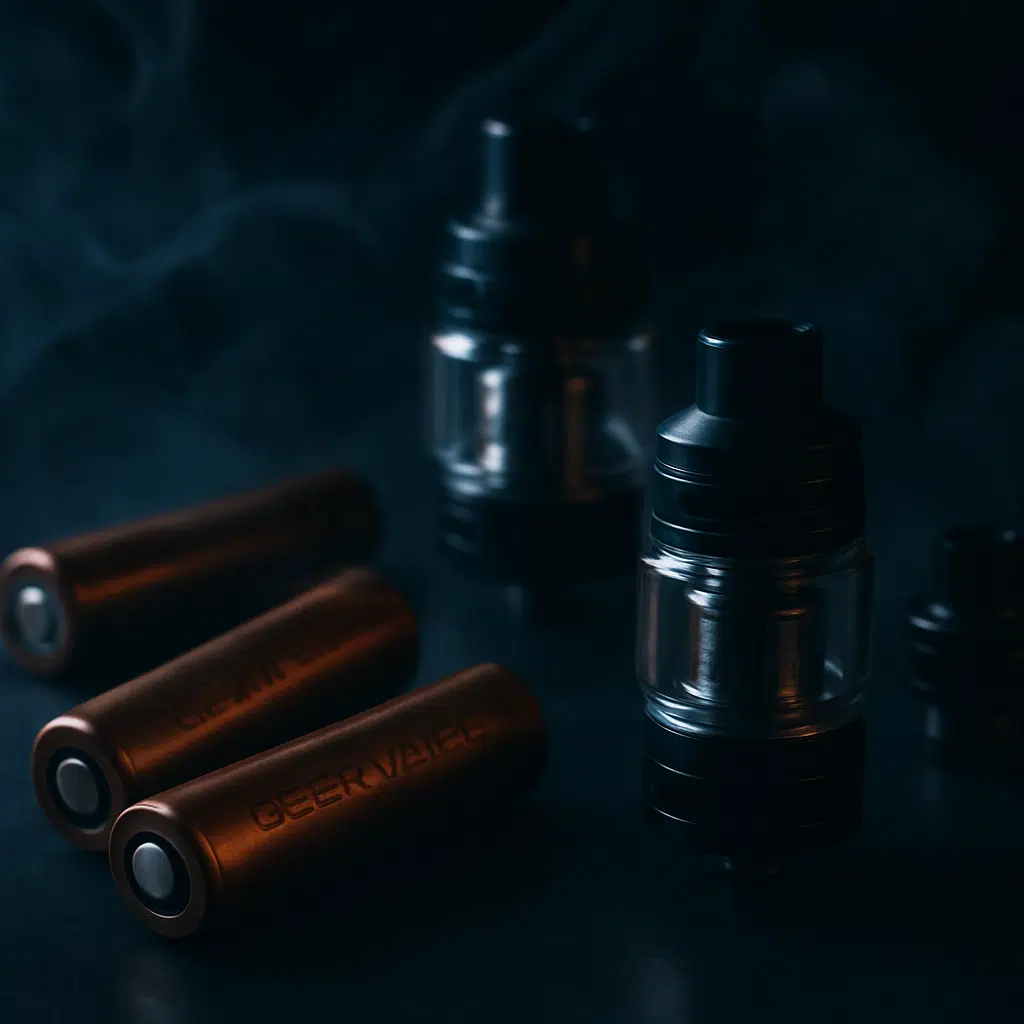 The Complete Guide To Vape Accessories In Bahrain: Essential Products For Every Vaper 3 Inline image of geekvape, tfv8, and freemax batteries and tanks for longer battery life