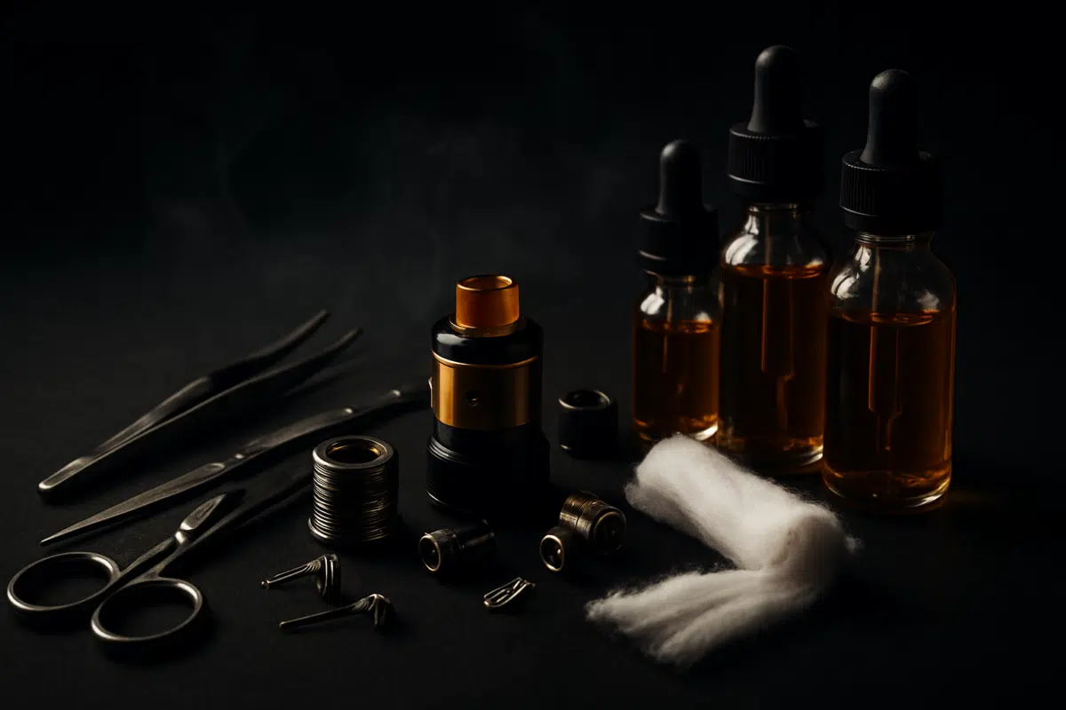 Hero image of essential vaping supplies and accessories assortment