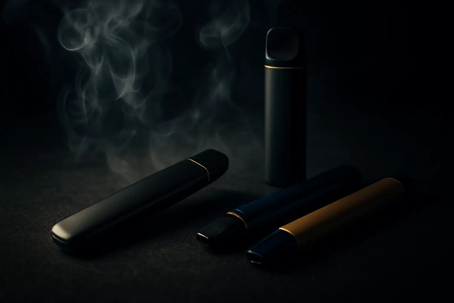 Hero image of premium vape devices with dramatic vapor effects for bahrain vape shops