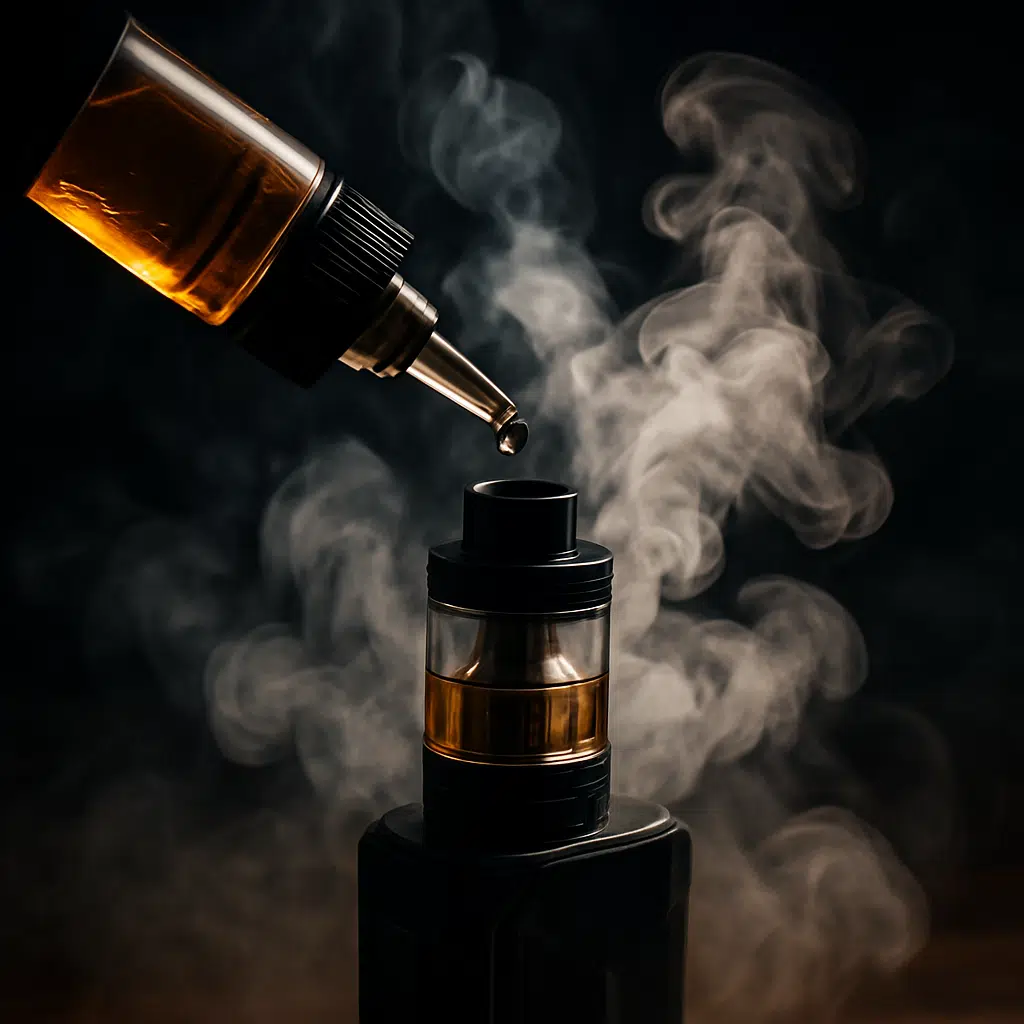 Vgod E-Liquids Freebase: Premium Cloud-Chasing Juice For Sub-Ohm Vapers 3 Vgod e-liquids freebase in sub-ohm tank producing massive clouds for high-wattage vaping