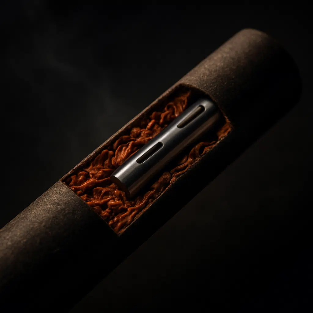 What Is Terea? Heated Tobacco Vs Vaping Explained 2 Cross-section of terea heated tobacco stick showing smartcore induction heating element