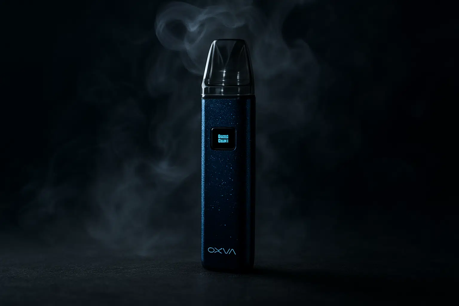 Oxva xlim go 2 pod kit hero image with dramatic vapor clouds