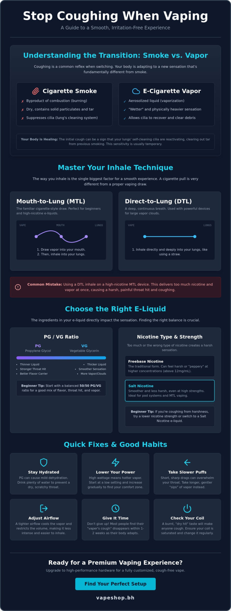How to stop coughing when vaping: pro tips for a smooth experience in 2026