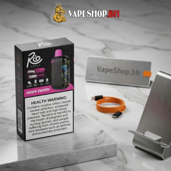 RIO VAPE 15K disposable vape, compact vape device with sleek matte finish