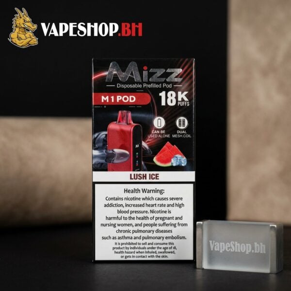 Mizz M1 Disposable Pod 18k vape, slim portable disposable pod