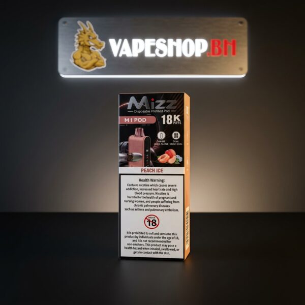 Mizz M1 Disposable Pod 18k vape, compact Mizz disposable pod for Bahrain