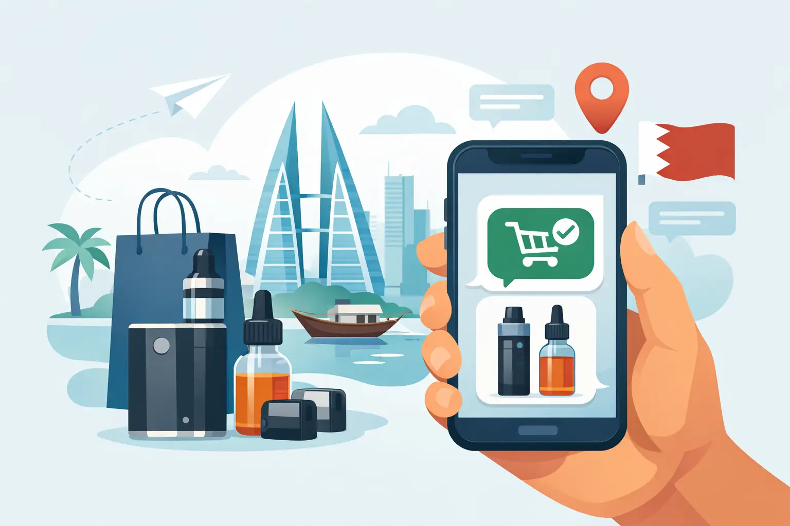 How to order vape on whatsapp in bahrain