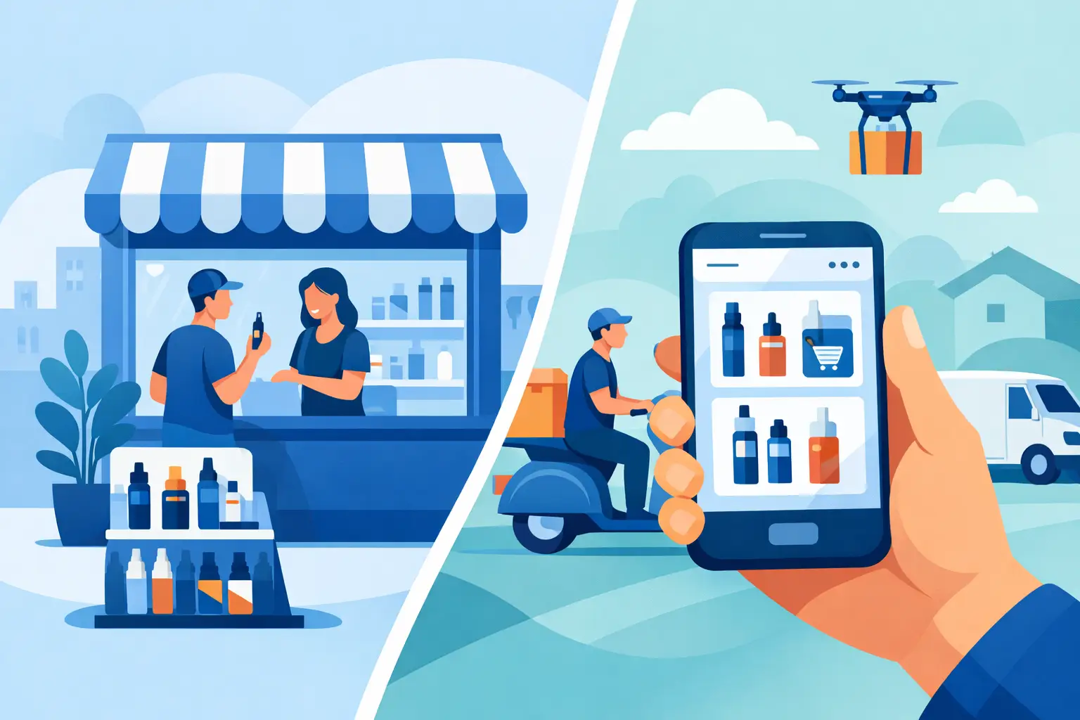 Vape shop vs online vape delivery - which fits?